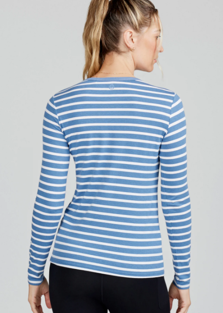 Tasc Nola Long Sleeve T-Shirt - Dusk/White