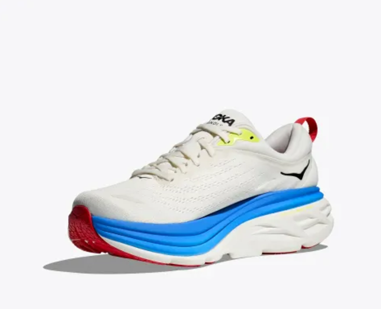 HOKA M Bondi 8 - Blanc De Blanc/Virtual Blue- Final Sale: No Exchanges or Returns