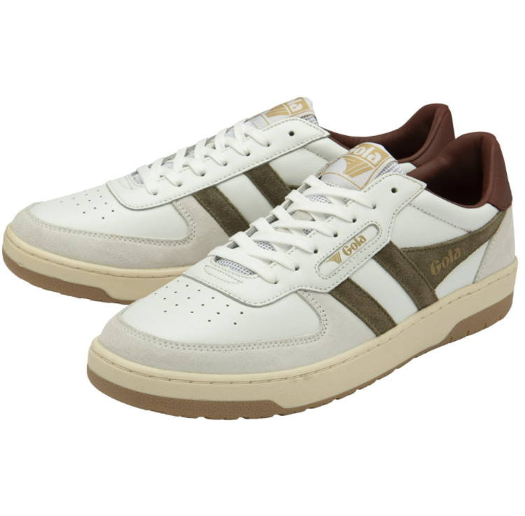 Gola M Hawk Sneakers - White/Khaki/Rust