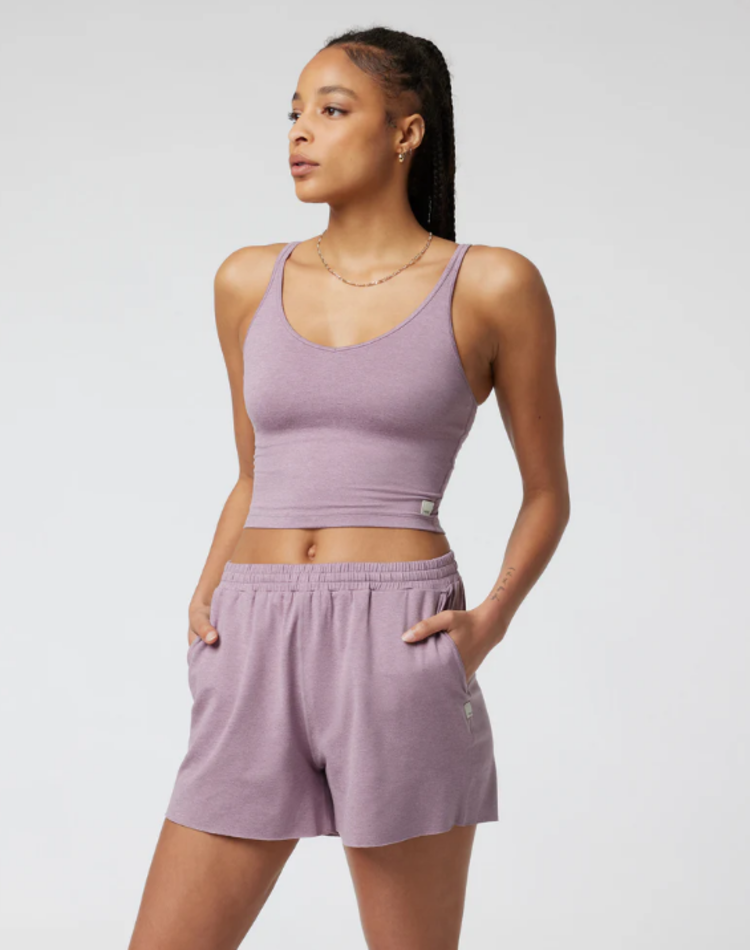 Vuori Halo Performance Crop - Lilac Heather