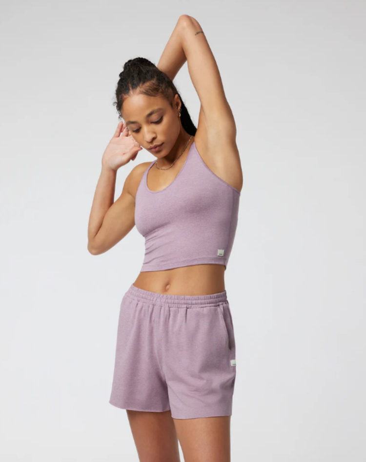 Vuori Halo Performance Crop - Lilac Heather