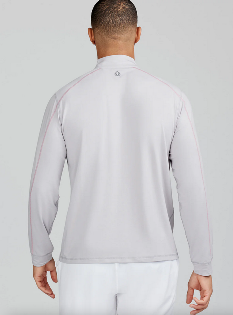 Tasc Carrollton 1/4 Zip  - Silver/Punch Heather