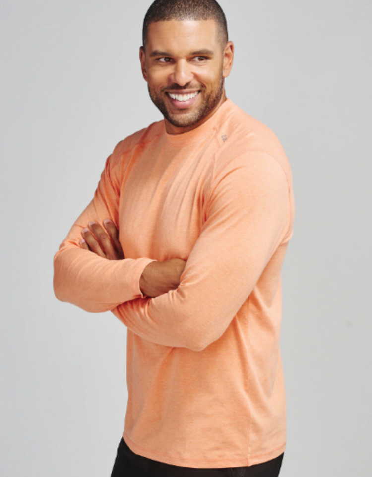 Tasc Carrollton Long Sleeve Fitness - Apricot Crush Heather