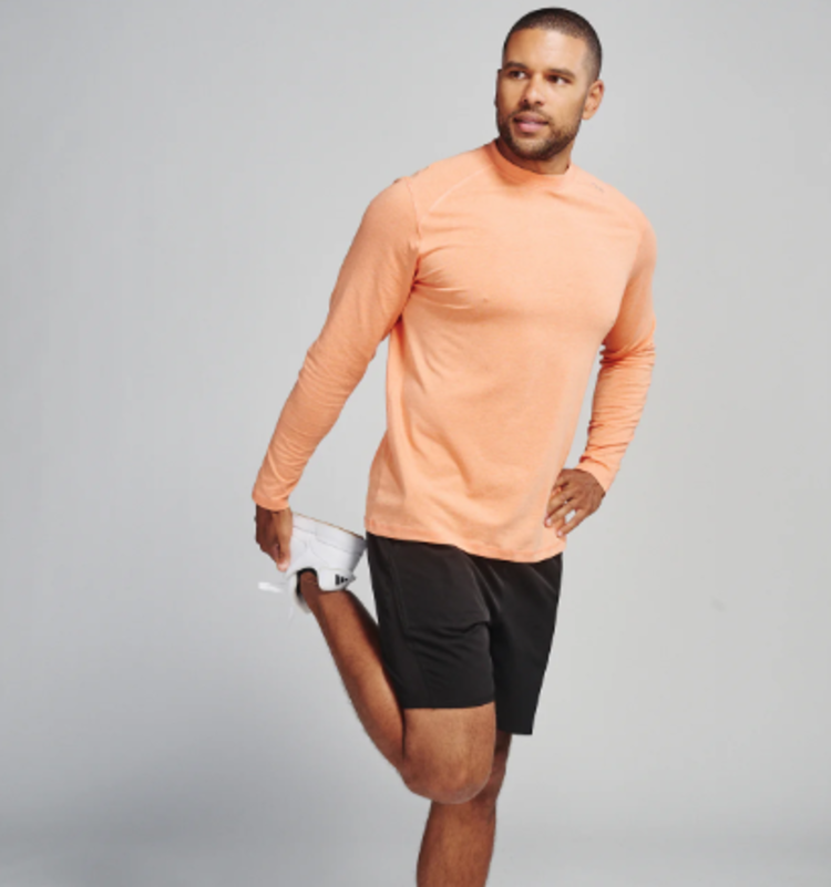 Tasc Carrollton Long Sleeve Fitness - Apricot Crush Heather