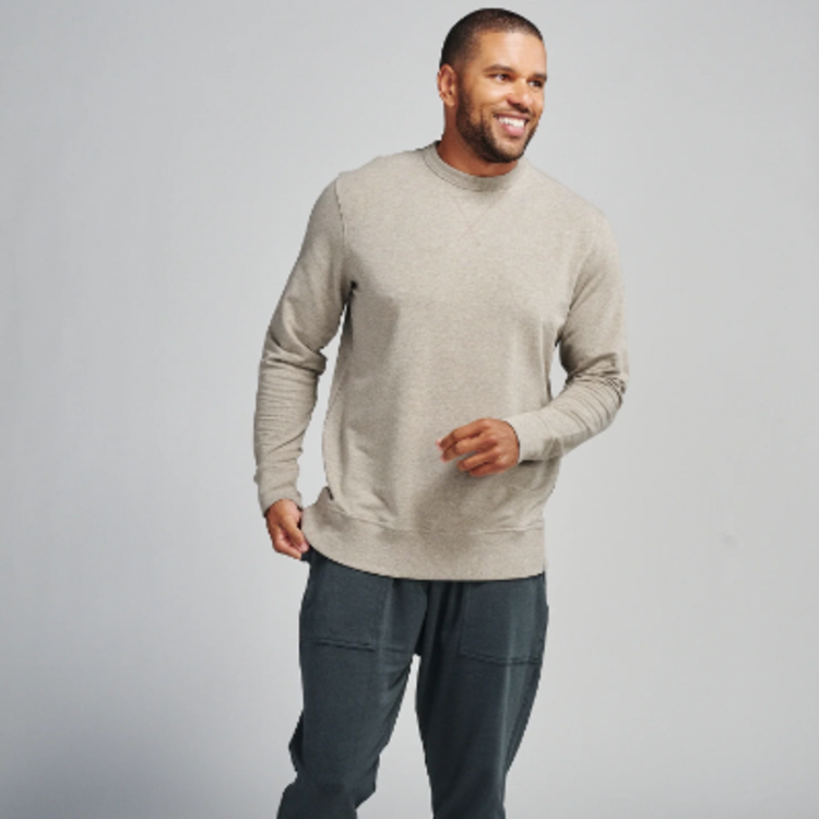 Tasc M Varsity Sweatshirt - Gray Oak Heather