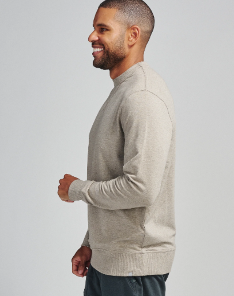 Tasc M Varsity Sweatshirt - Gray Oak Heather