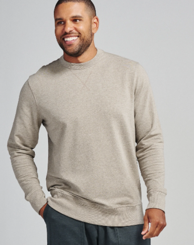 Tasc M Varsity Sweatshirt - Gray Oak Heather
