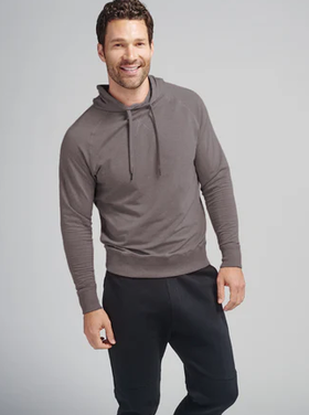 Tasc M Varsity Hoodie - Stone Gray