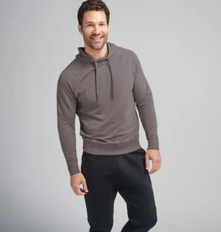 Tasc M Varsity Hoodie - Stone Gray