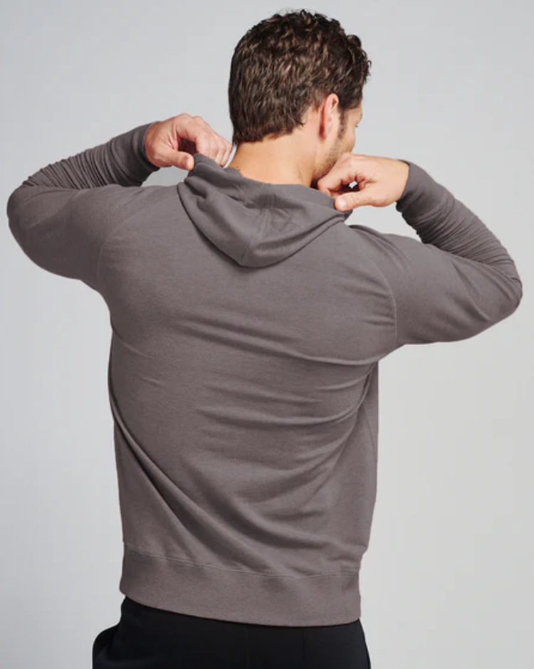 Tasc M Varsity Hoodie - Stone Gray