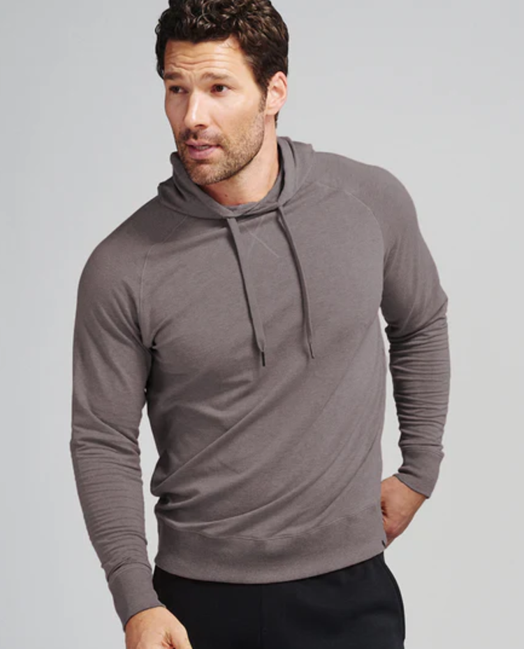 Tasc M Varsity Hoodie - Stone Gray