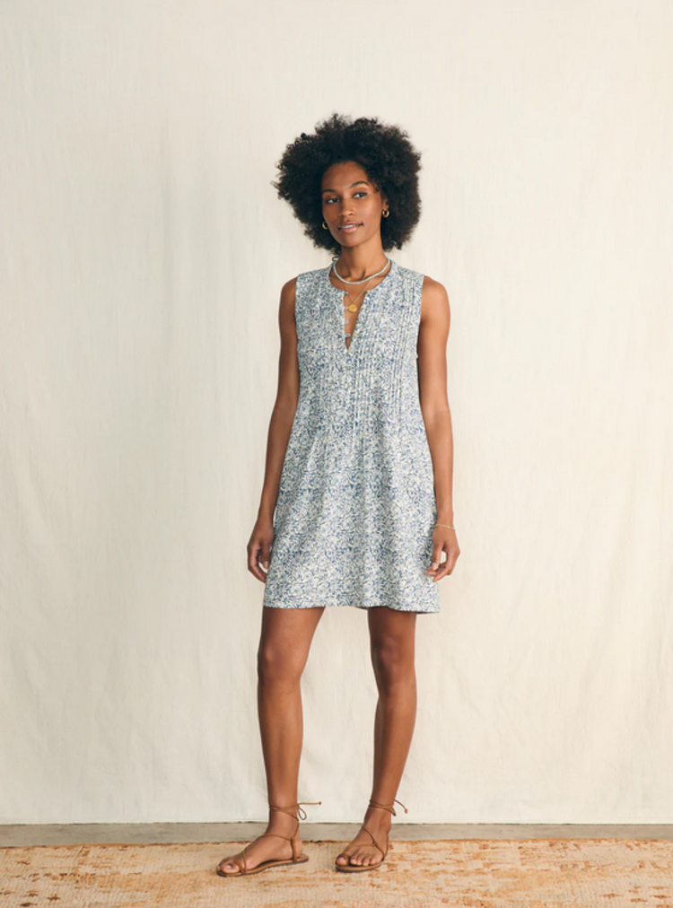 Faherty Isha Dress - Cream Imma Floral