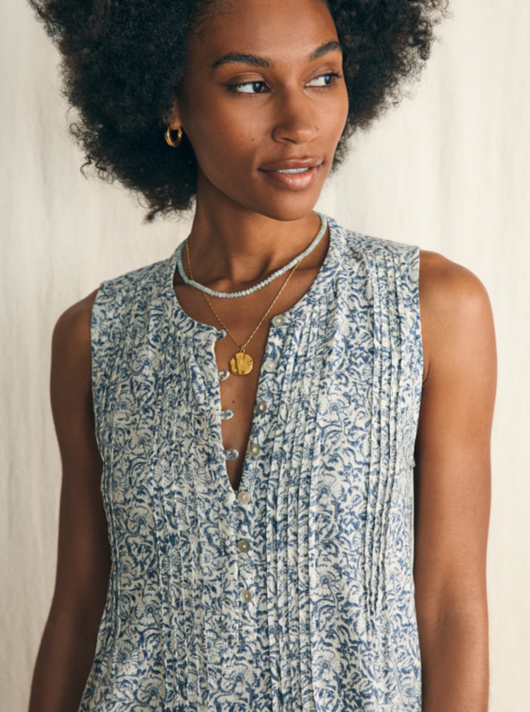 Faherty Isha Dress - Cream Imma Floral