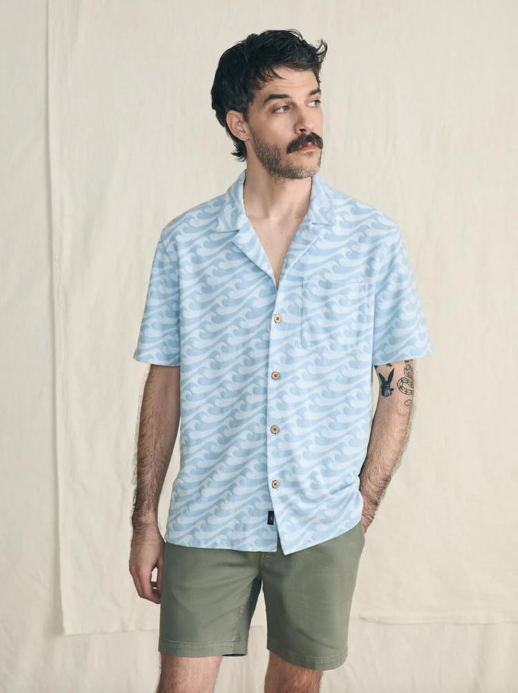 Faherty SS Cabana Towel Terry Shirt - Endless Peaks