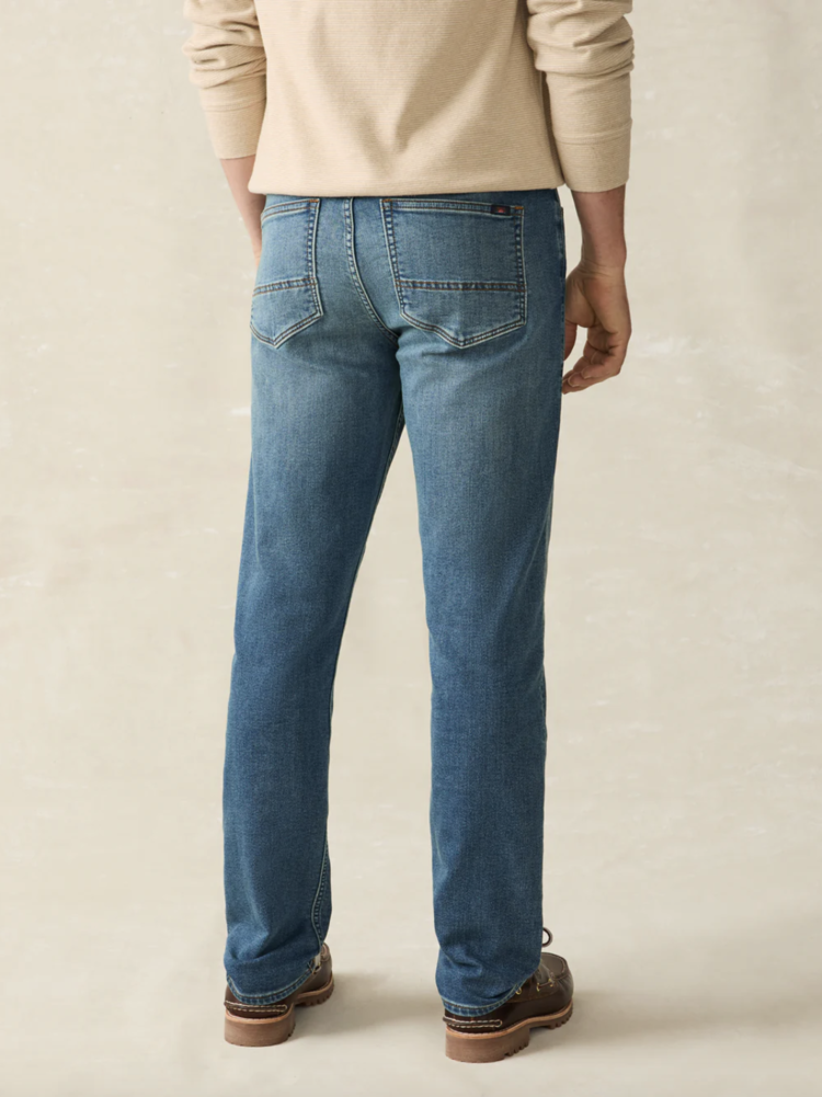Faherty Stretch Terry 5 Pocket - Indigo Ocean Wash