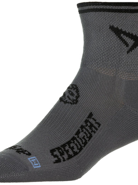 Drymax Lite Trail Run Speedgoat - 1/4 Crew - Dark Gray/Black