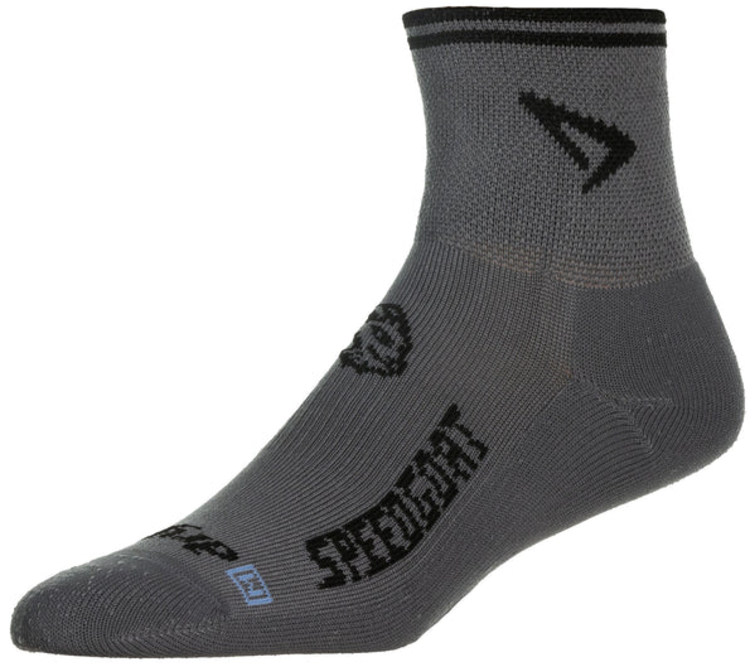 Drymax Lite Trail Run Speedgoat - 1/4 Crew - Dark Gray/Black