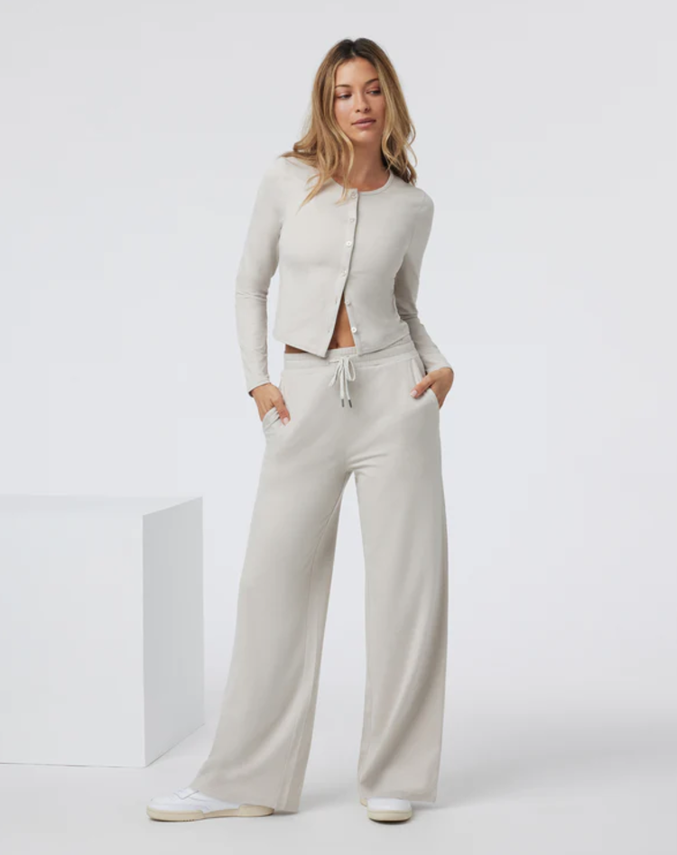 Vuori Halo Essential Wideleg - Ecru Heather