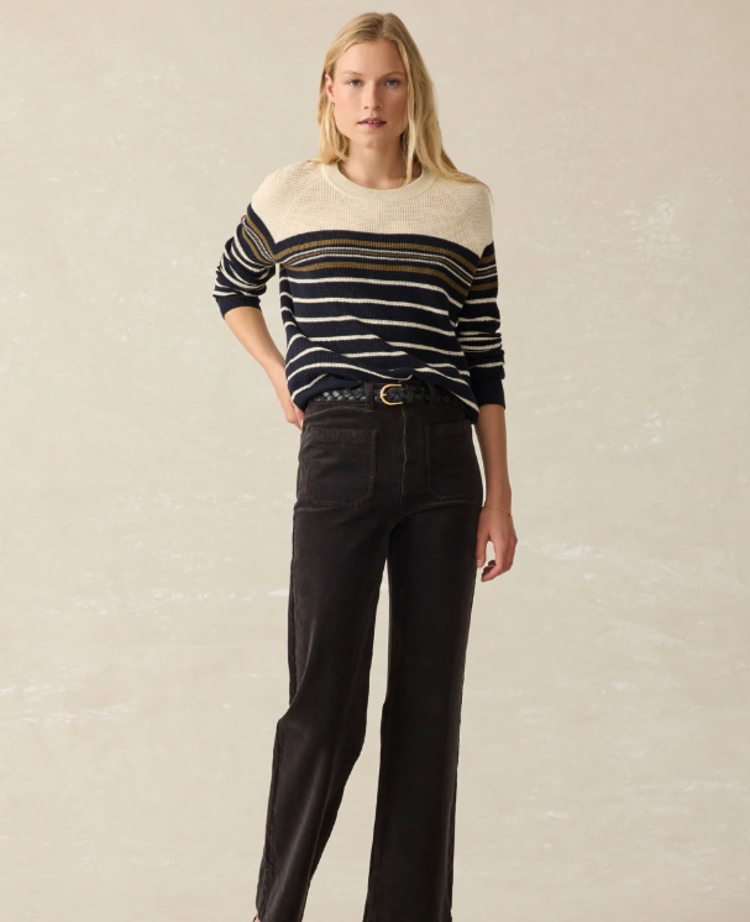 Faherty Throwback Crew - Oakland Stripe