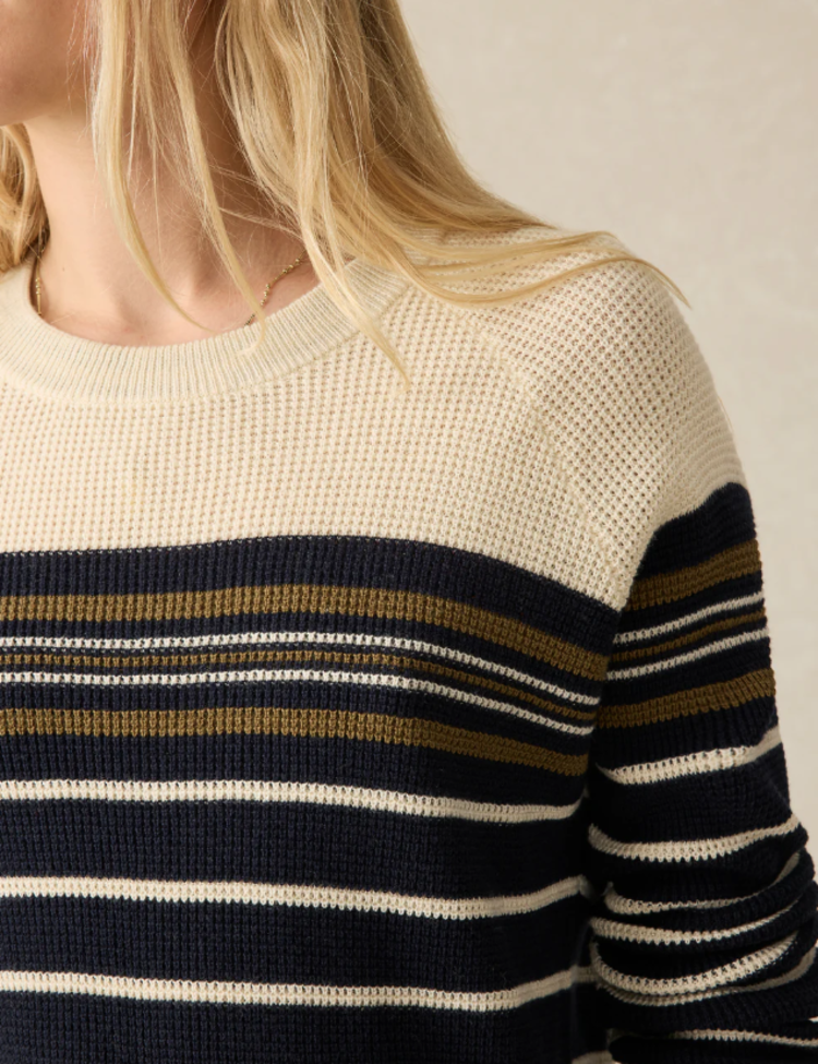 Faherty Throwback Crew - Oakland Stripe