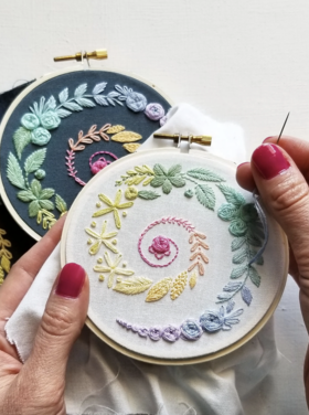 Jessica Long Embroidery Spiral Sampler Beginner Embroidery Kit