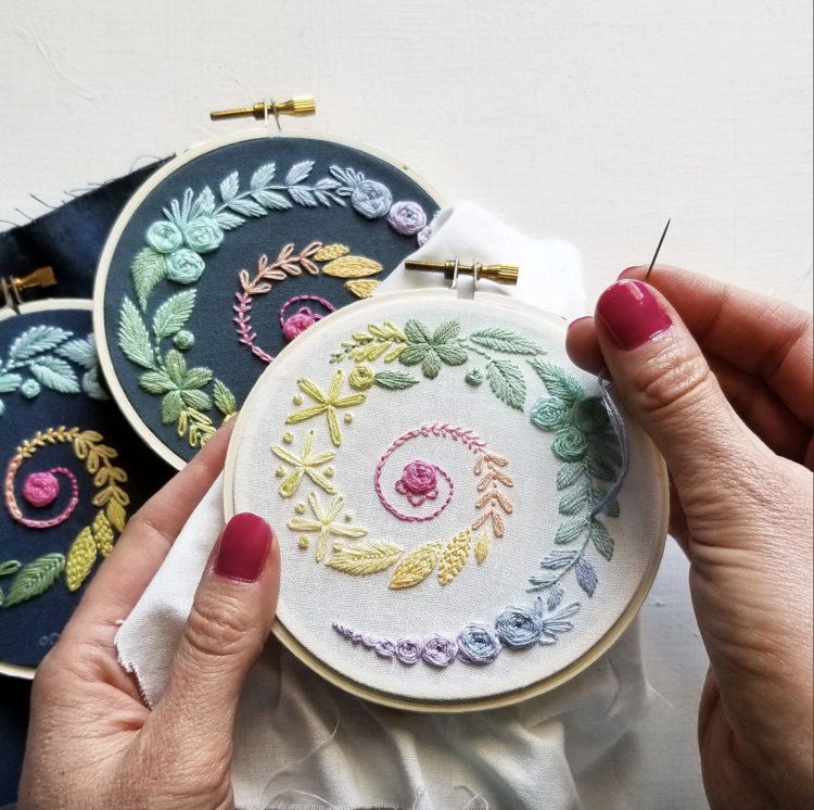 Jessica Long Embroidery Spiral Sampler Beginner Embroidery Kit