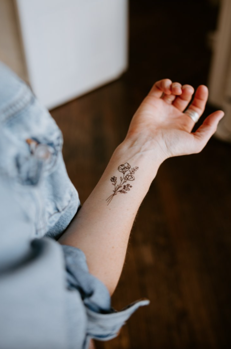 Saint & Company Wildflower Temp Tattoos