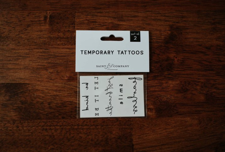 Saint & Company Self Love Affirmation Temp Tattoos