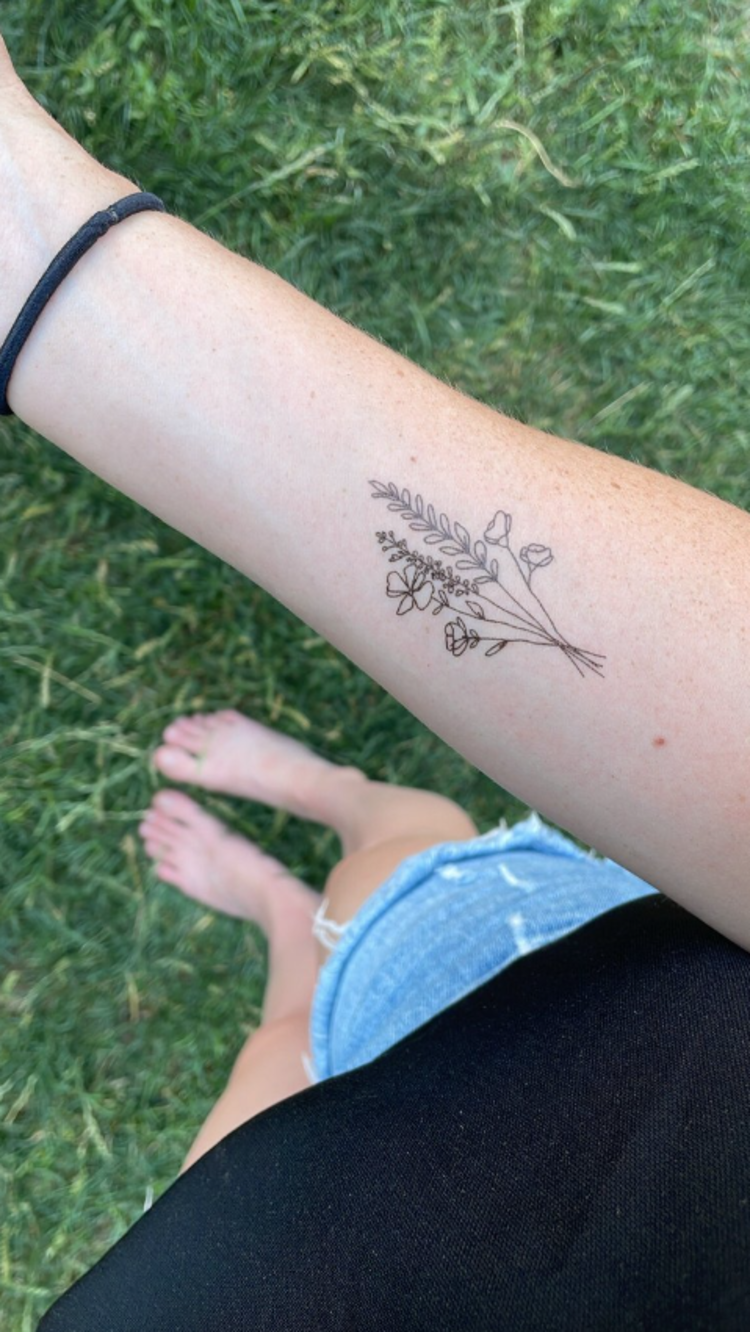 Saint & Company Mountainside Florals Temp Tattoos