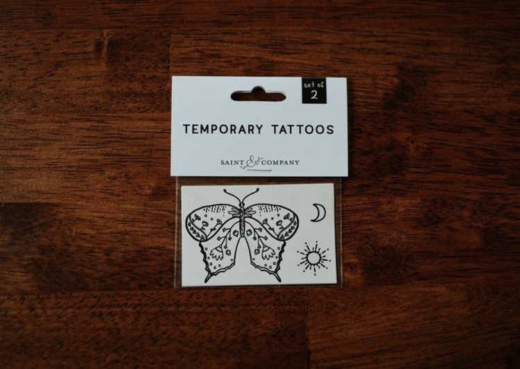 Saint & Company Butterfly, Sun & Moon Temp Tattoos
