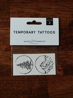 Saint & Company Mountains & Trees Temp Tattoos
