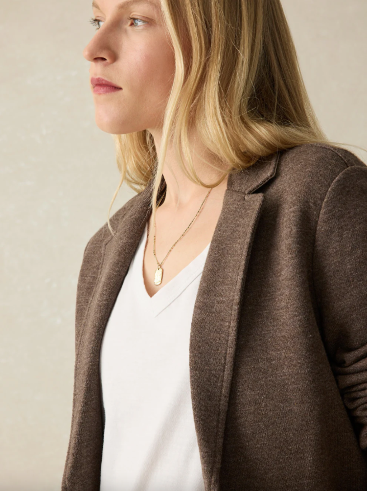 Faherty W Inlet Blazer - Deep Brown Heather