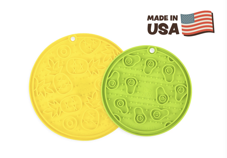 P.L.A.Y ZoomieRex Lick Mat - Pineapple - Large