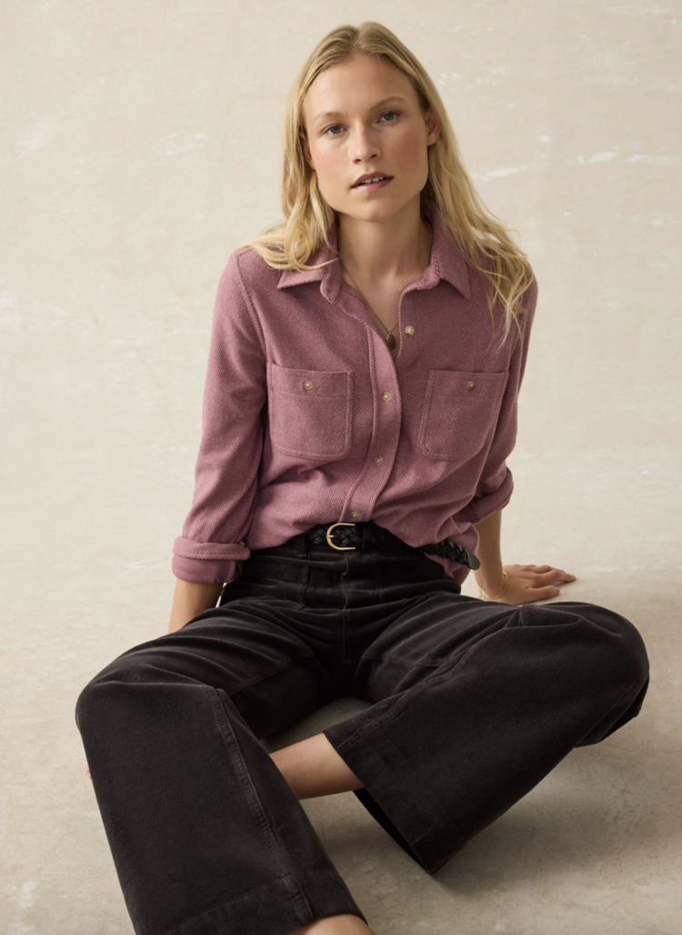 Faherty Softstretch Cord Flare - Espresso