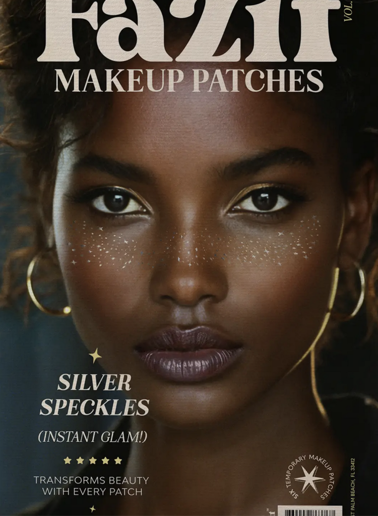Fazit Silver Stardust Speckles Makeup Patches - 6 ct