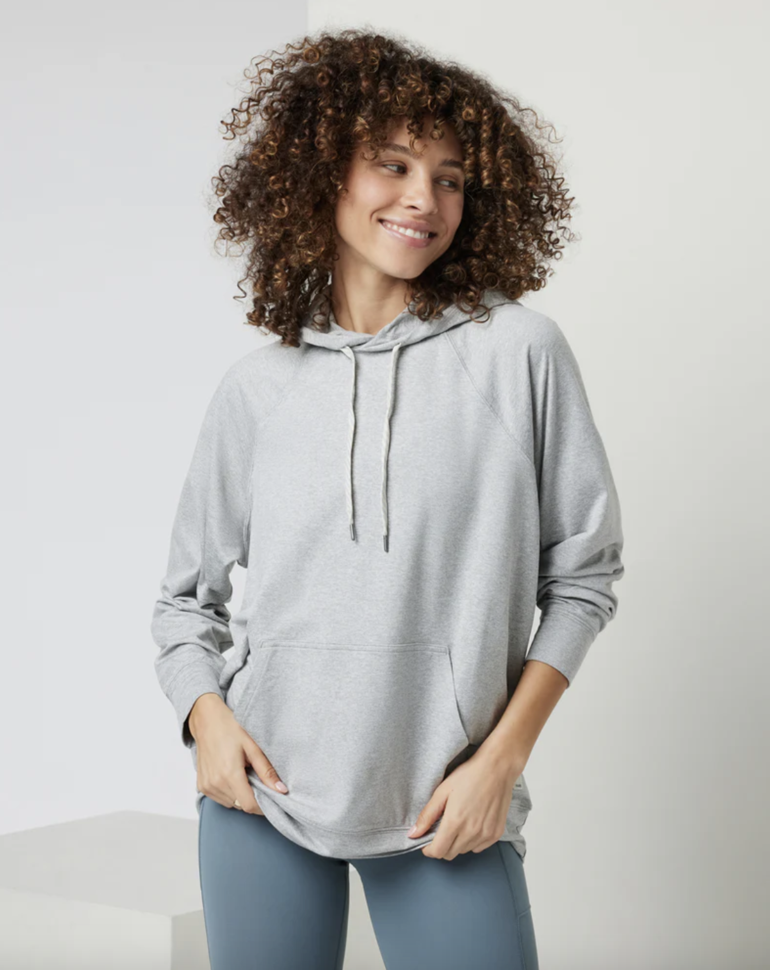Halo Oversized Hoodie - Pale Grey Heather - Twisted Tree