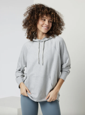 Vuori Halo Oversized Hoodie - Pale Grey Heather