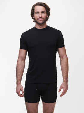 Tasc Bambare Crew Neck Undershirt - Black