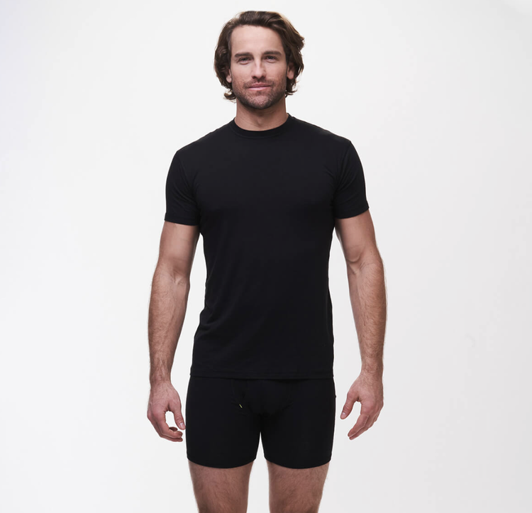 Tasc Bambare Crew Neck Undershirt - Black