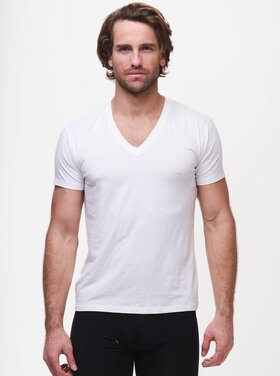 Tasc Bambare V-Neck Undershirt - White