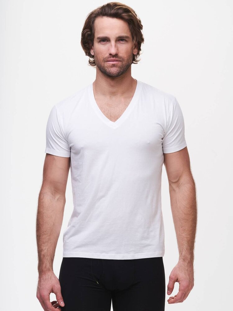 Tasc Bambare V-Neck Undershirt - White