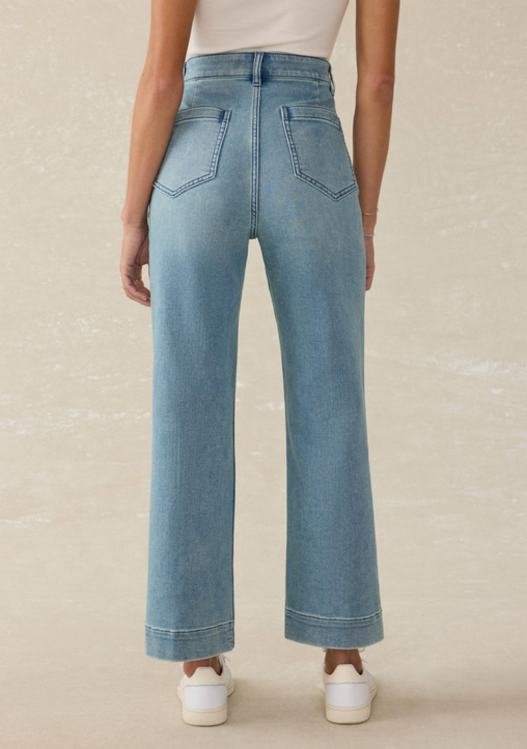 Faherty Stretch Terry Patch Pocket Ankle Pant-Eastern Shore Wash