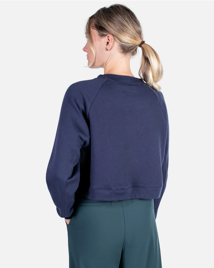Jetty Live Slow Raglan Fleece - Navy