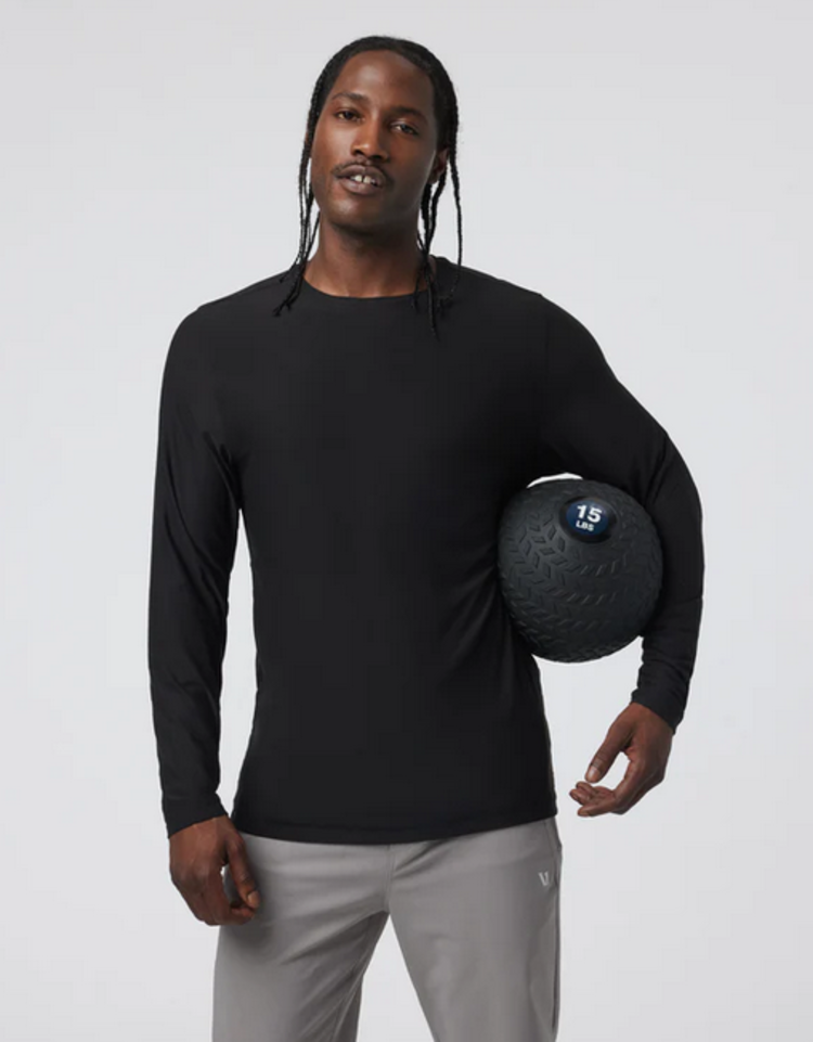 Vuori Strato Tech Long Sleeve Tee - Black