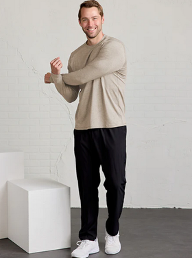 Tasc Carrollton Long Sleeve Fitness - Gray Oak Heather