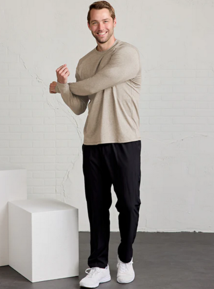 Tasc Carrollton Long Sleeve Fitness - Gray Oak Heather