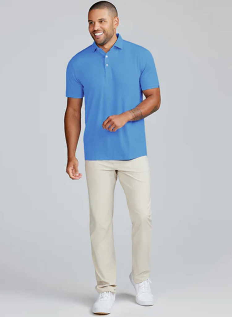 Tasc Cloud Polo - Blue Topaz Heather