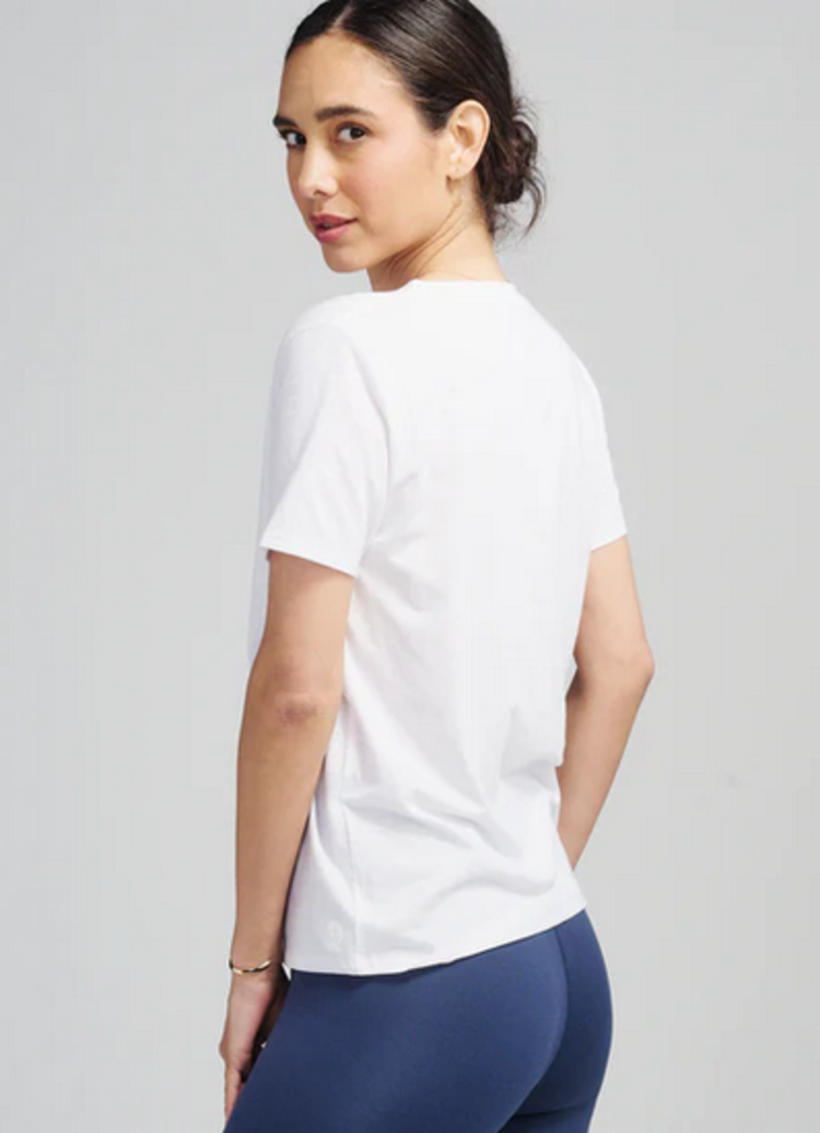 Tasc All Day V-Neck T - White