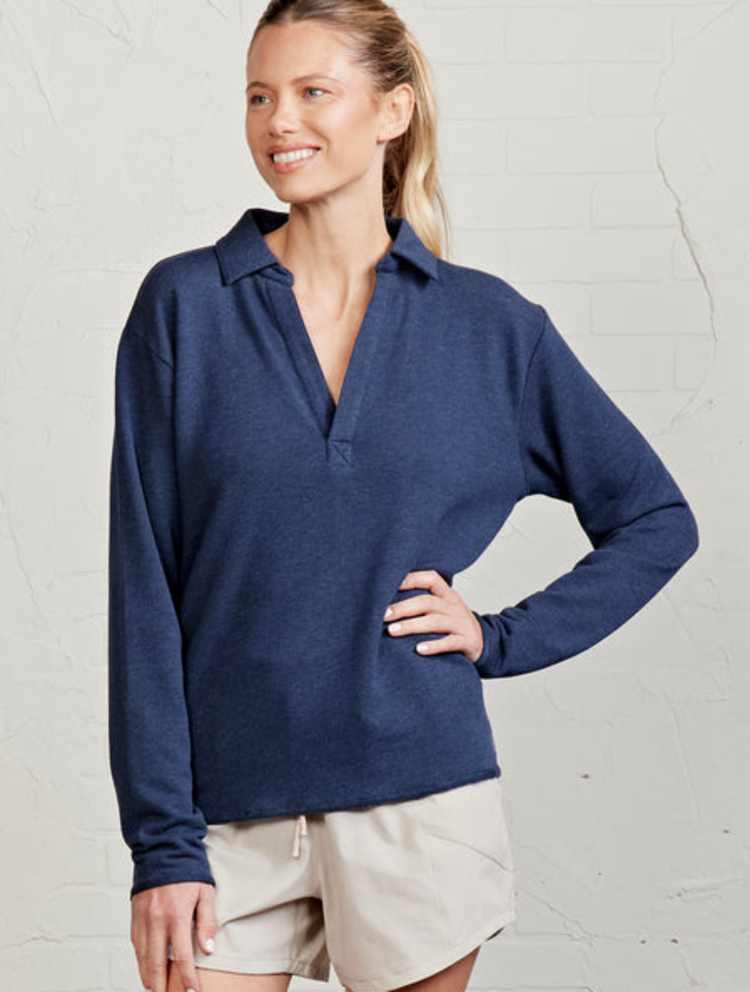 Tasc FT Polo Sweatshirt - Classic Navy Heather
