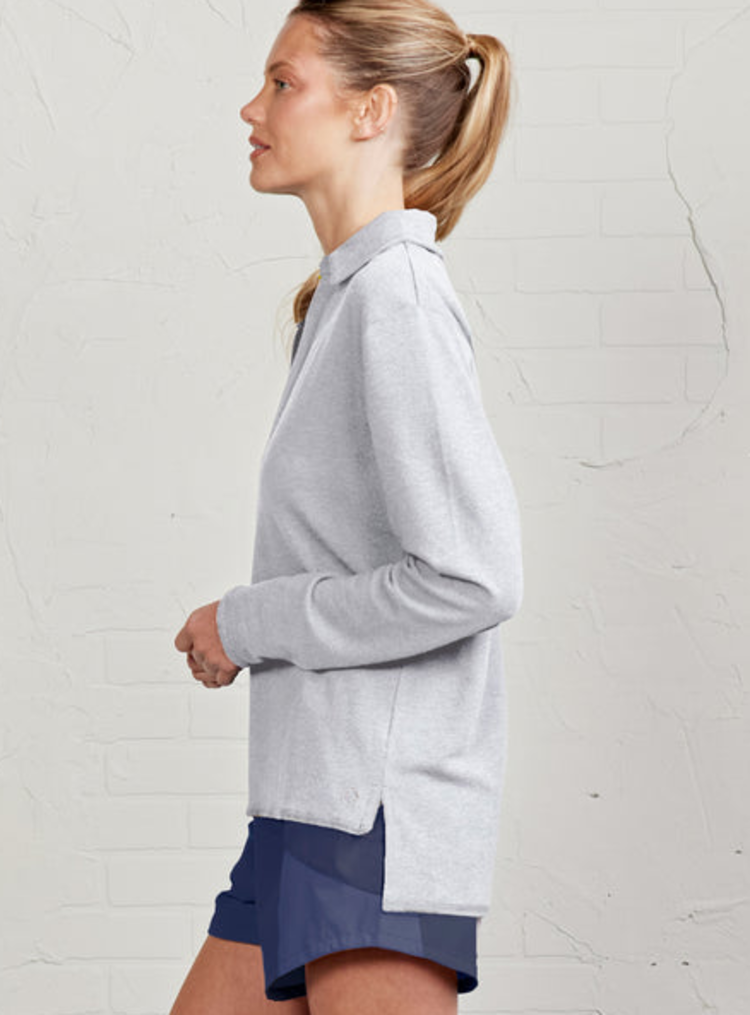Tasc FT Polo Sweatshirt - Light Heather Gray